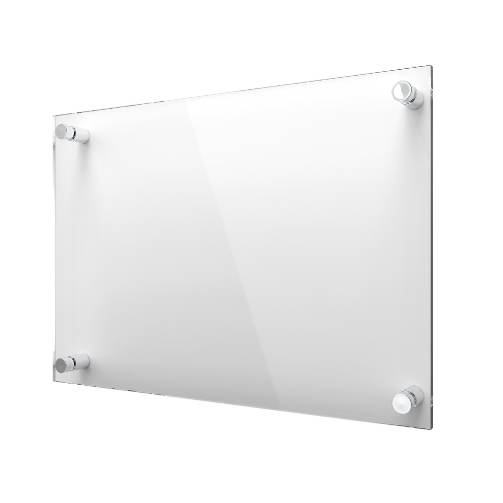 Lousa De Vidro Quadro Incolor 120x70cm Temperado Com Suporte Transparente Grande