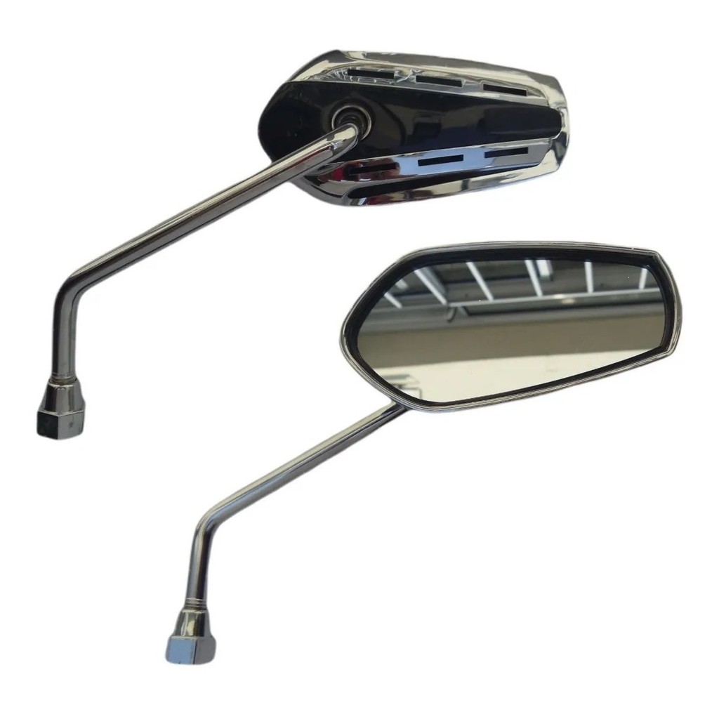 Par Retrovisor Esportivo Cromado Moto Rosca Honda Gvs Gtx em Oferta na Shopee