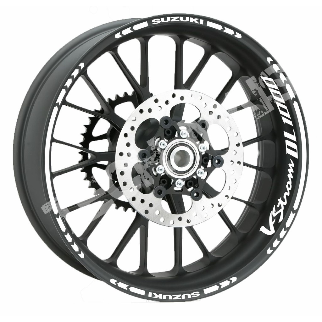Adesivo Refletivo De Rodas Friso Moto Suzuki V-strom Dl 1000