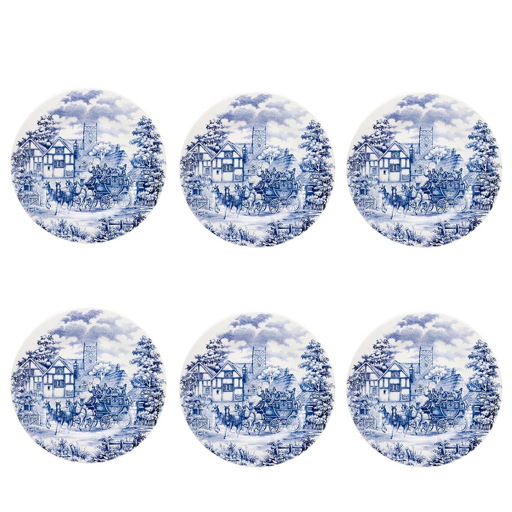 Prato Raso Cerâmica 26cm Donna Cena Inglesa 6 Unidades - Biona 0959