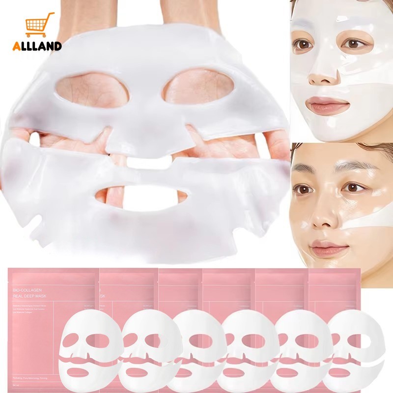 Máscara Facial De Bio Colágeno-Dividida Hidratante Profunda Para Encolher Poros-Firmeza Nutrir Iluminar Cuidados Com A P