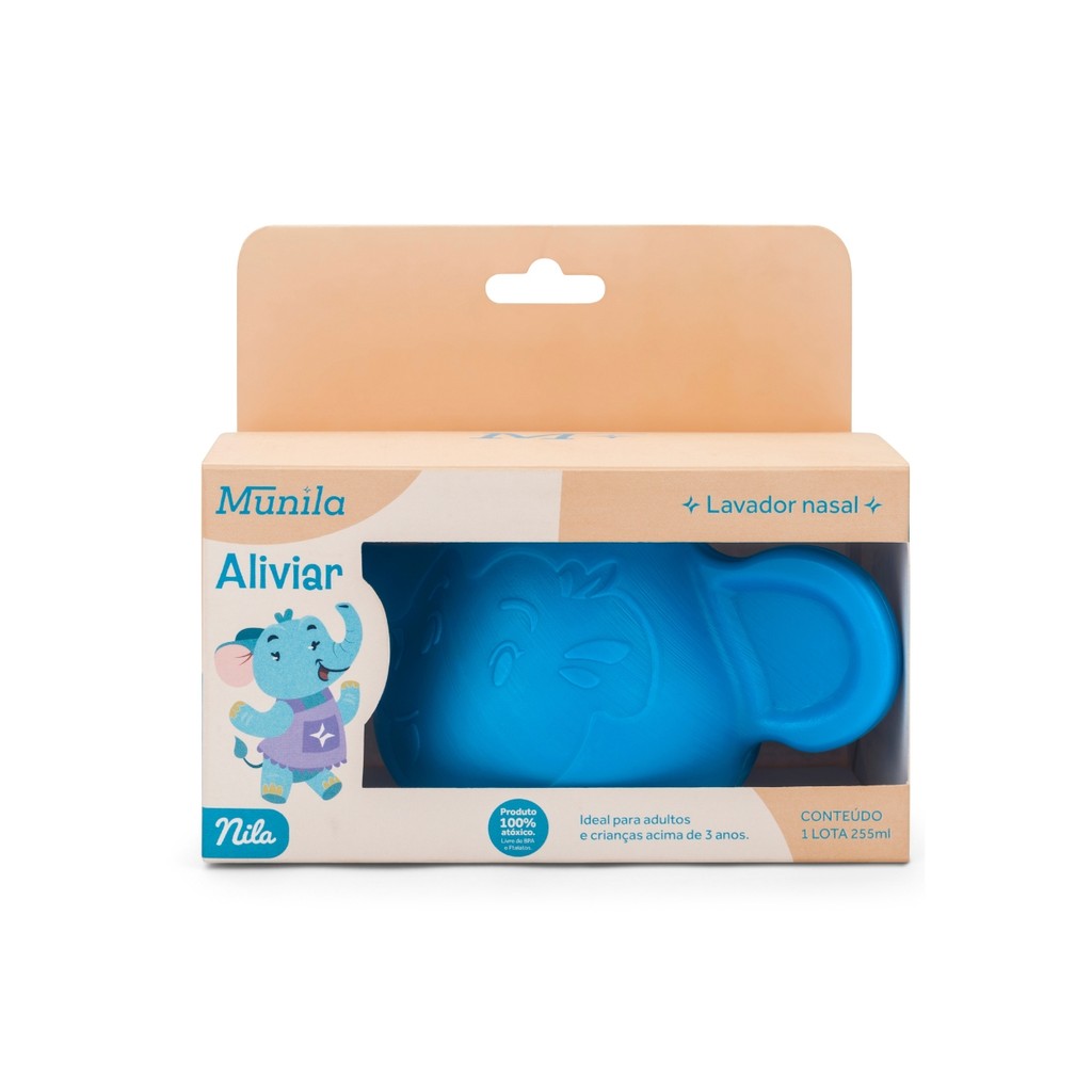 Higienizador Lavador Nasal Criança Adulto Munila 255ml - Mom & Baby