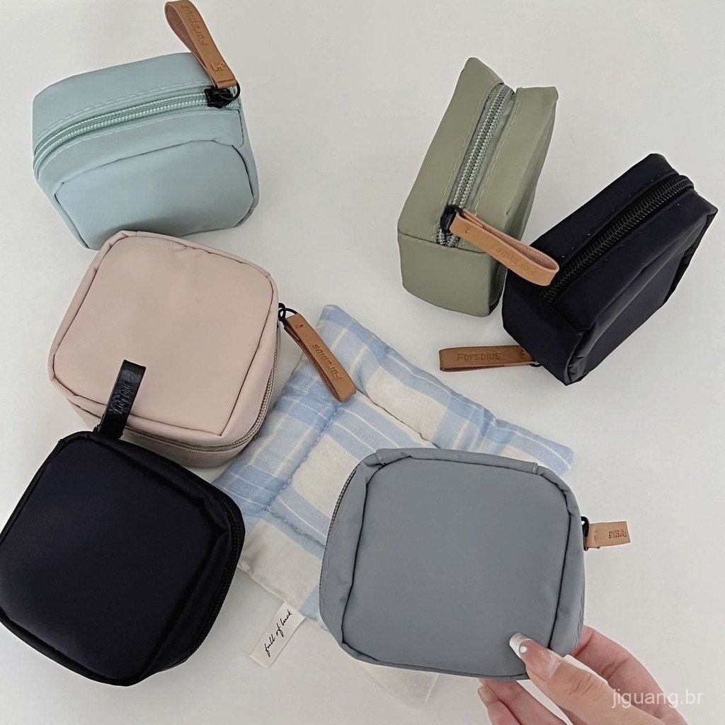 Mulheres Mini Náilon Viagem Saco Cosmético À Prova Dwaterproof Água Bolsa Chave Batom Fone De Ouvido Moeda Guardanapo Sa
