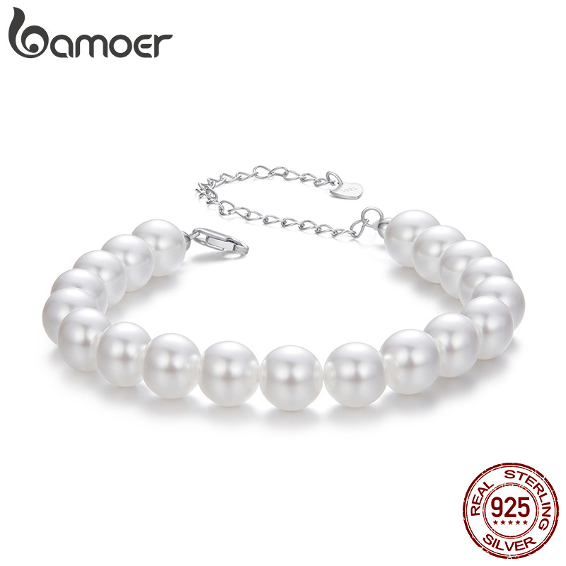 Pulseira Bamoer 925 Sterling Sliver Joias De Pérolas Eternas Presentes Para Mulheres em Oferta na Shopee