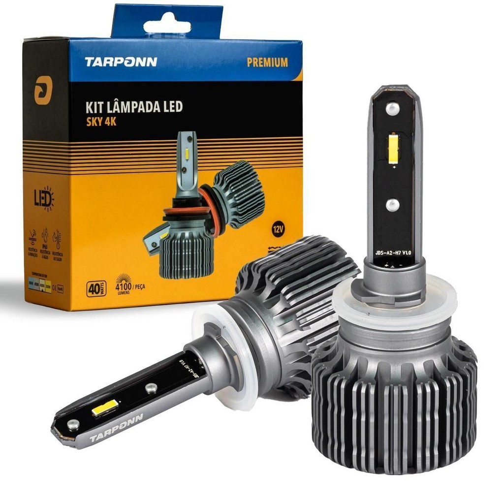 Kit Lâmpada Led Sky H27 40w 8200lm 4k Branco Neutro Tarponn