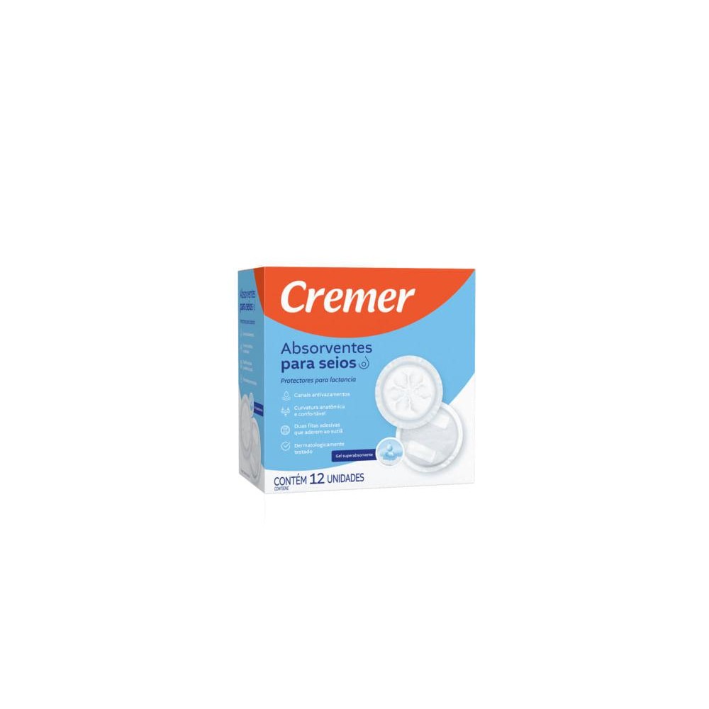 Absorvente p/ Seios Cremer c/12un em Oferta na Shopee