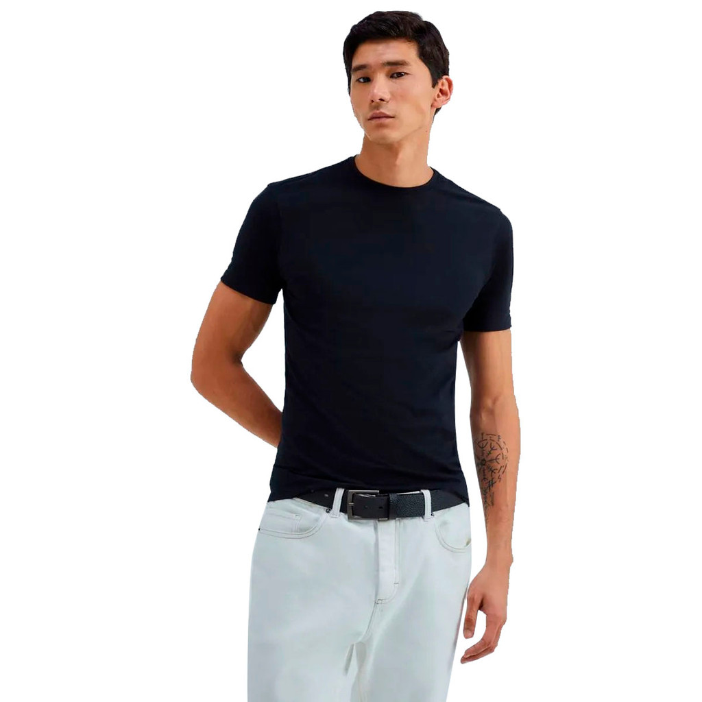 Camiseta Hering Básica Masculina Manga Curta Slim Preto