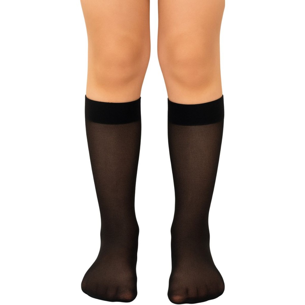 Kit 2 Pares de Meias 3/4 Fio 40 Daniela Punho Soft Confortável Ballet Confortável Modelo Europeu Soft Bord Cano Alto