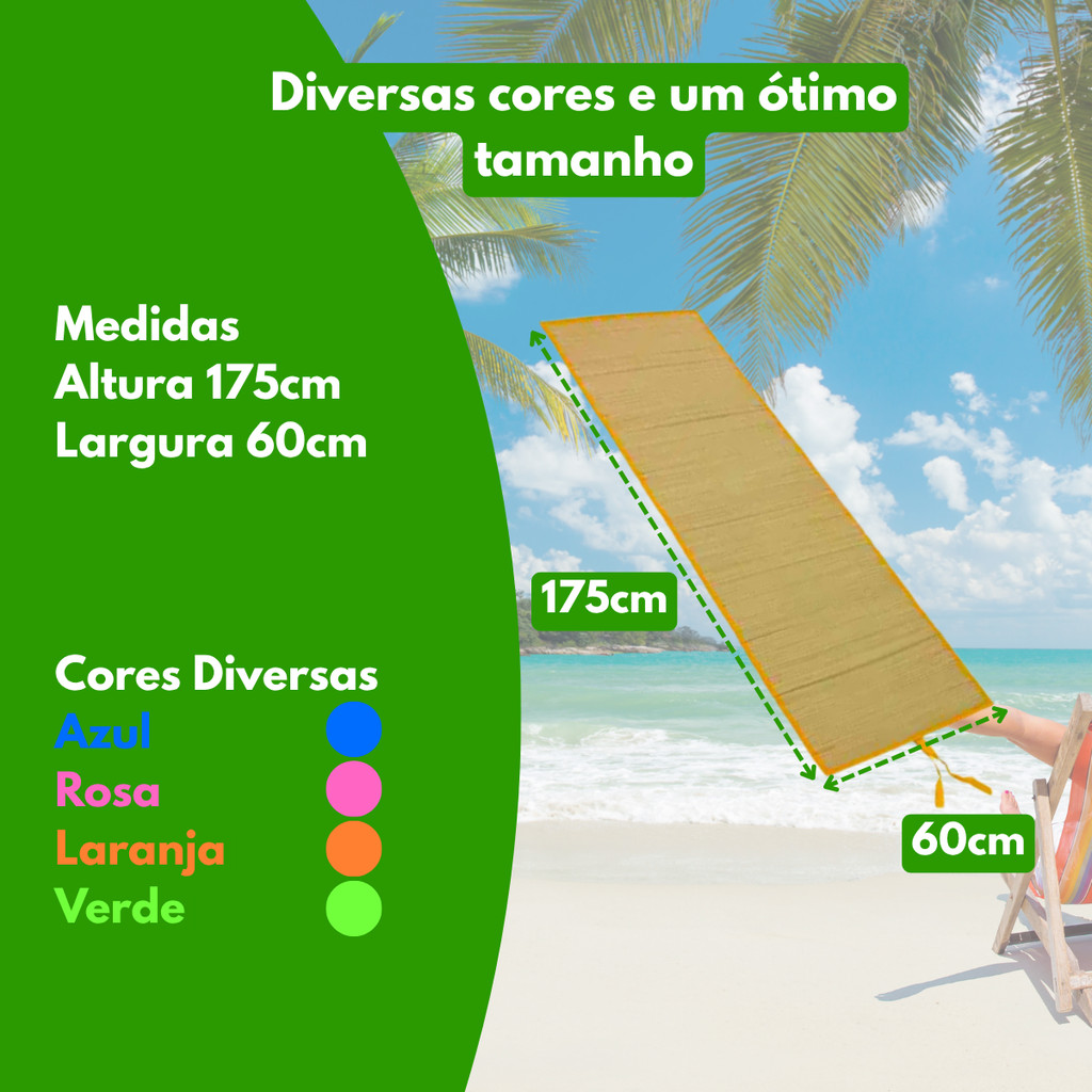 Kit Jogo 2 Esteira De Praia Tapete De Palha Camping Piquenique Dobrável Tapete Impermável Leve