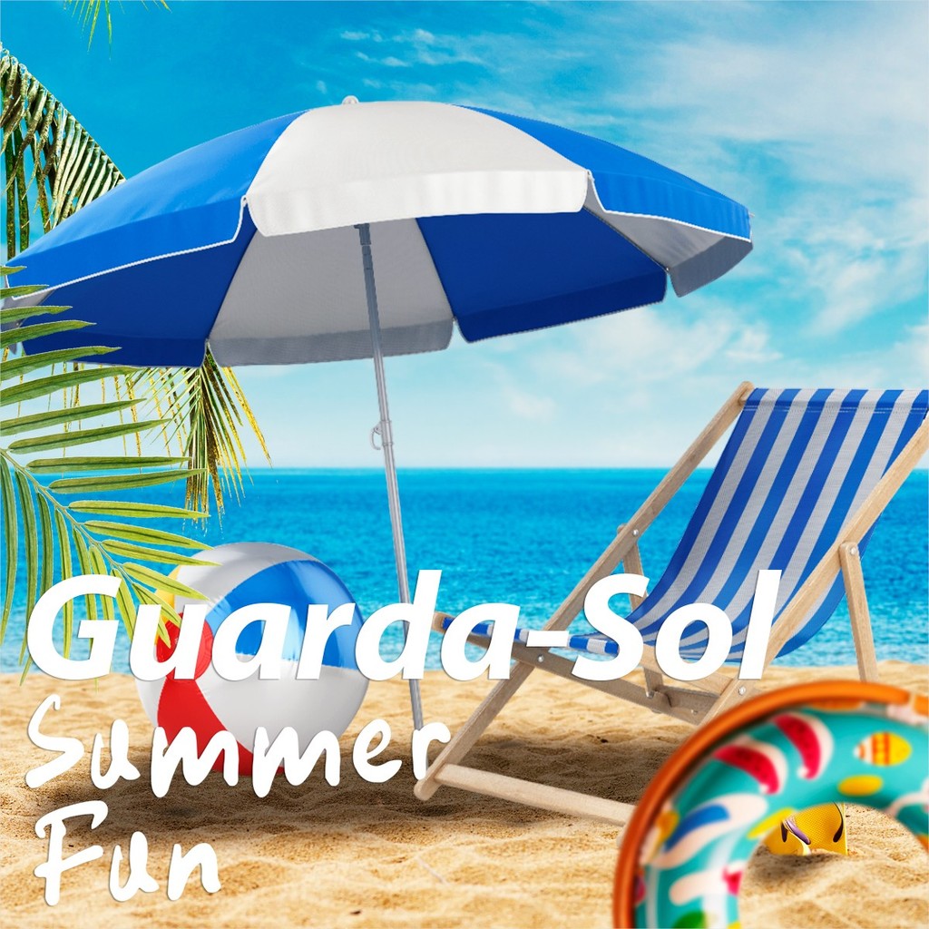 Guarda Sol Praia Gigante Guarda sol 1,80m Piscina Guarda sol Proteção UV Mor Gua