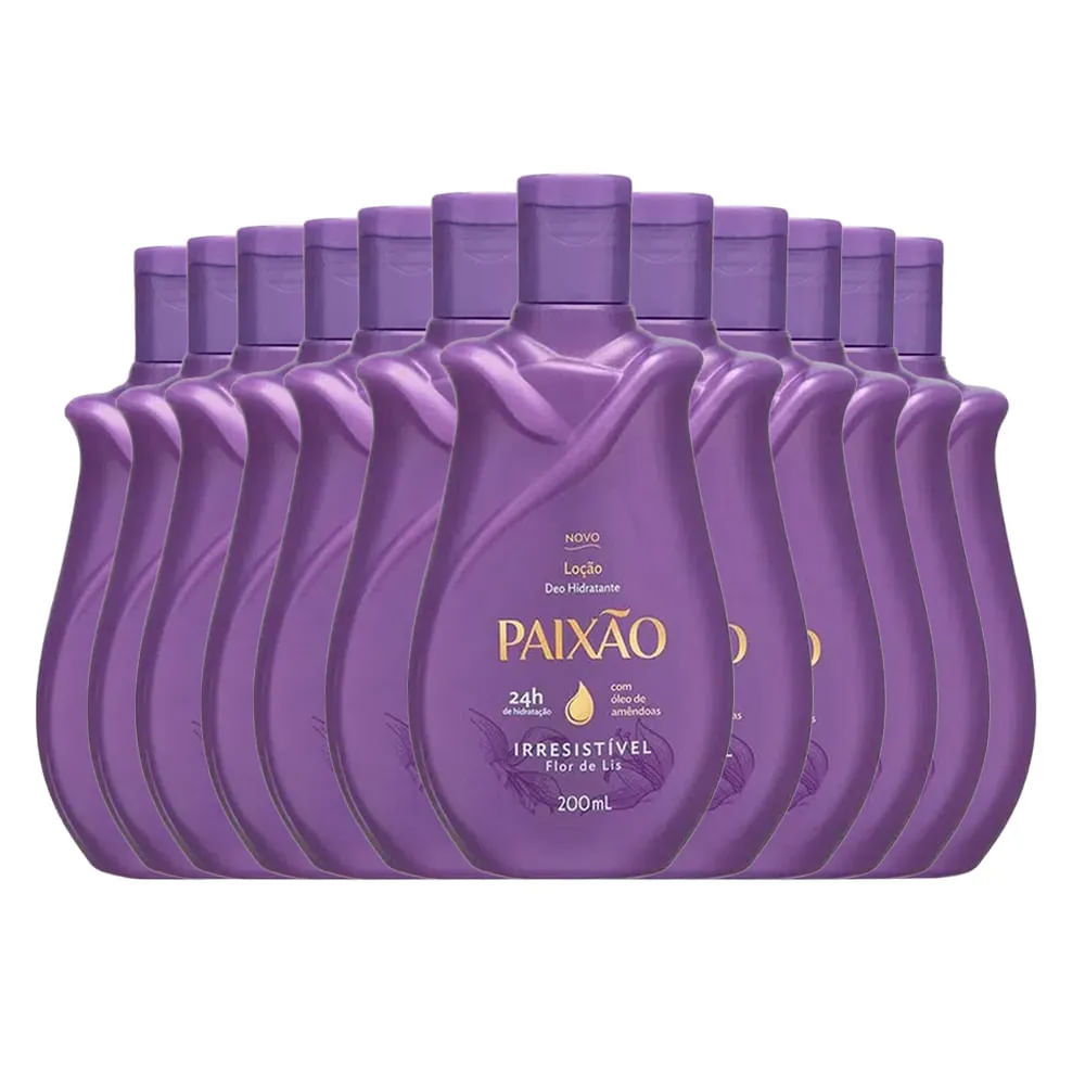 kit Loção Hidratante Paixão Irresistível 200ml - 12 Unidades - Beauty