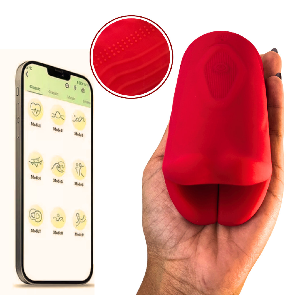 Masturbador Vibrador Boca Sexo Oral Controle App À Distância em Oferta na Shopee