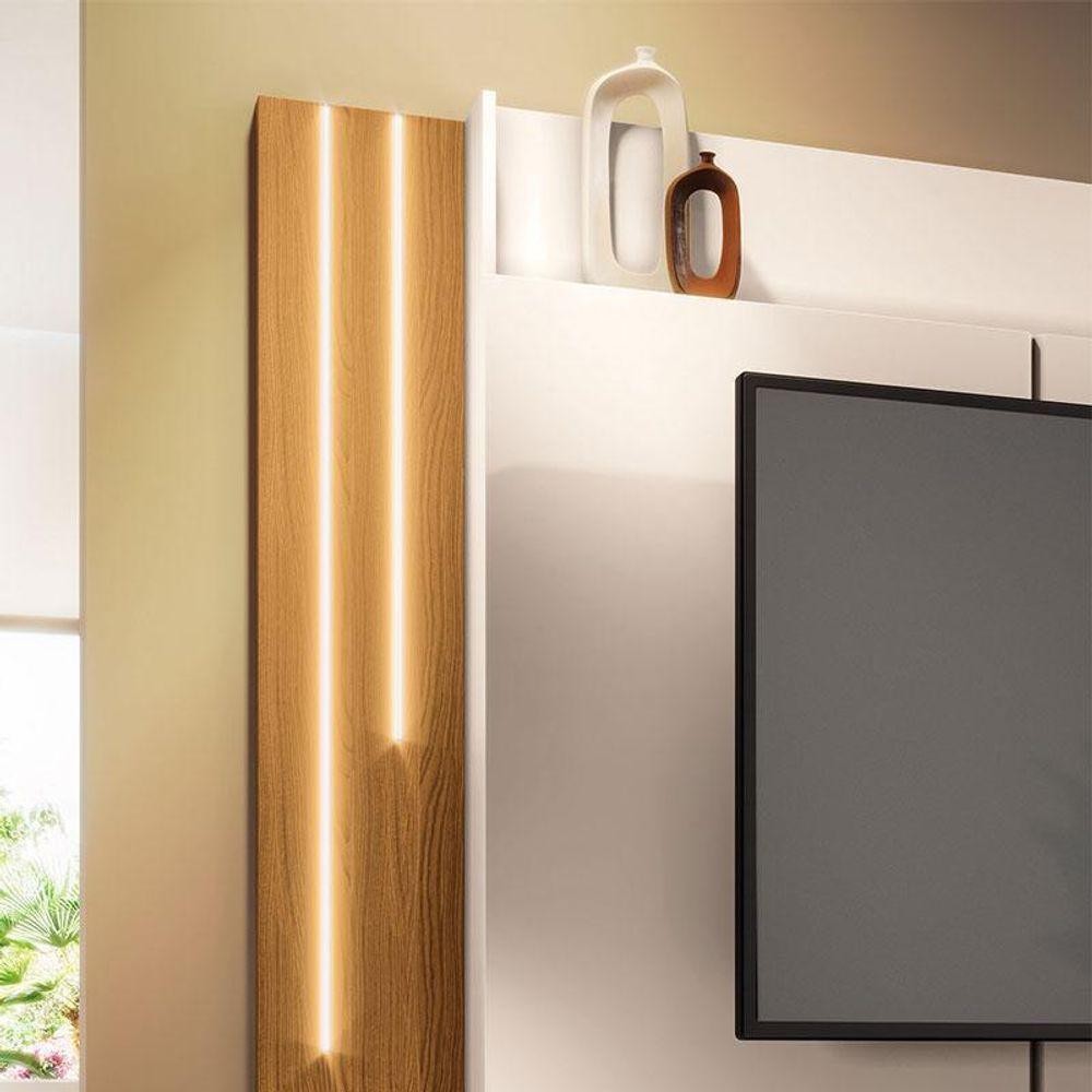 Estante Home Theater Montane Off White Cinamomo - Hb Móveis — imagem 2 de 2