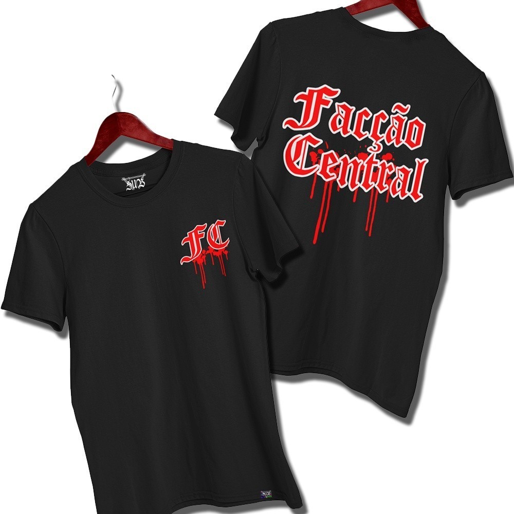 Camiseta Facçao Cental Rap Nacional Hip Hop street wear de quebrada gangsta JS STORE JS