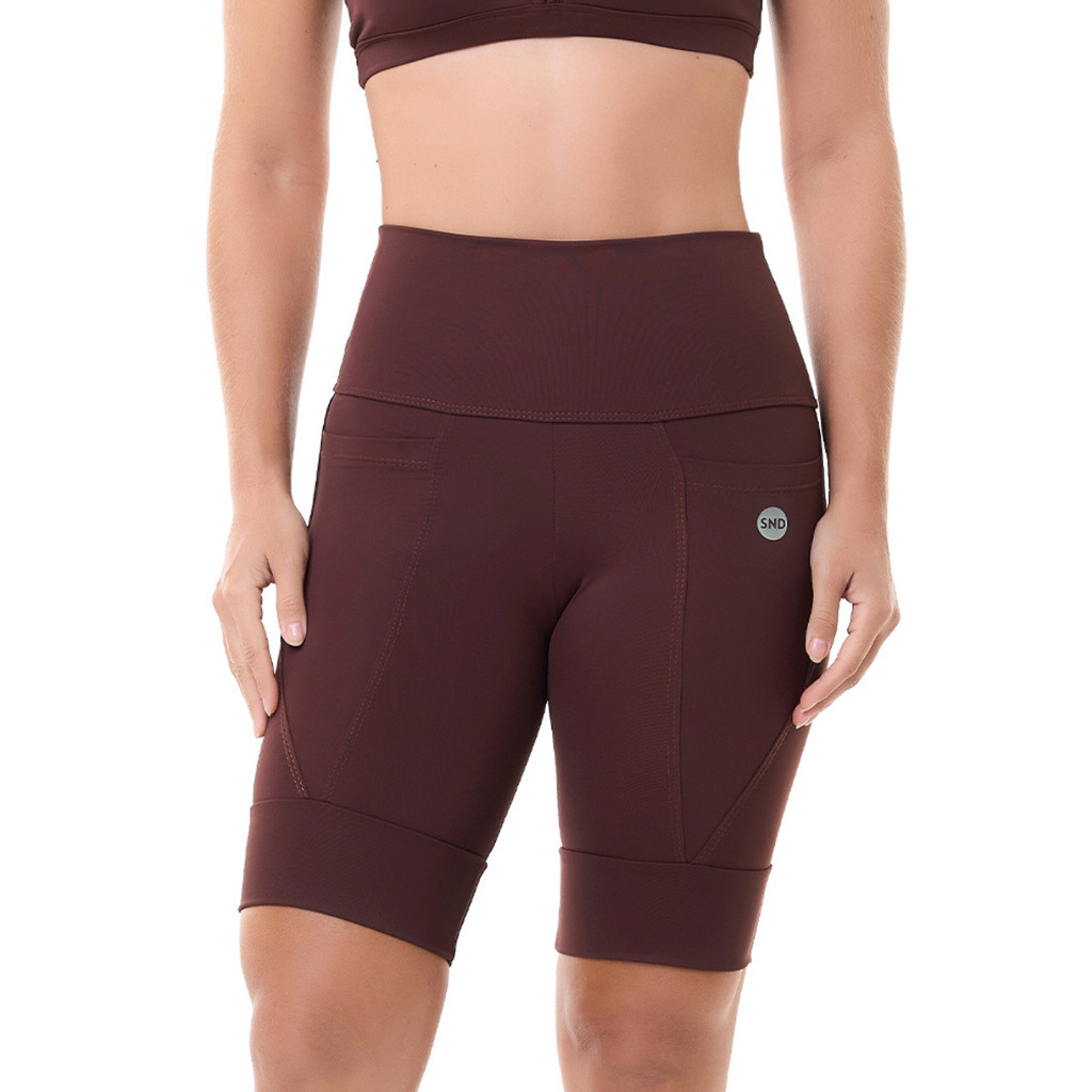 Bermuda Avant Marrom Com Bolso Snd Fitness em Oferta na Shopee