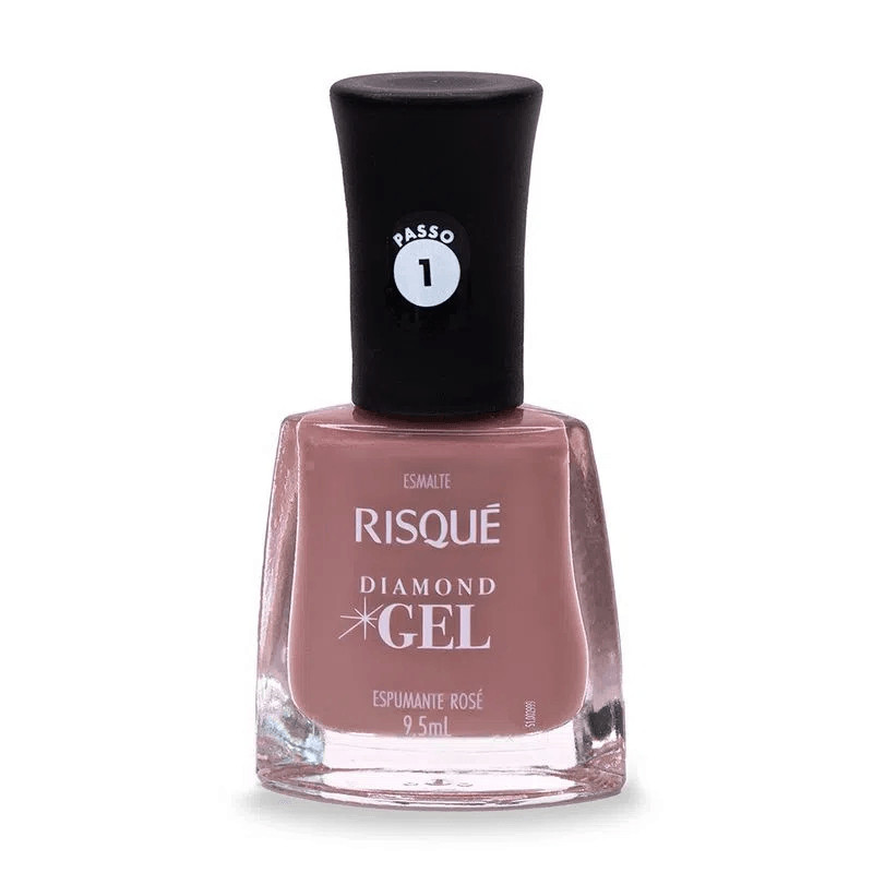 Esmalte Risqué Diamond Gel Espumante Rosé Cremoso 9,5ml - Beauty