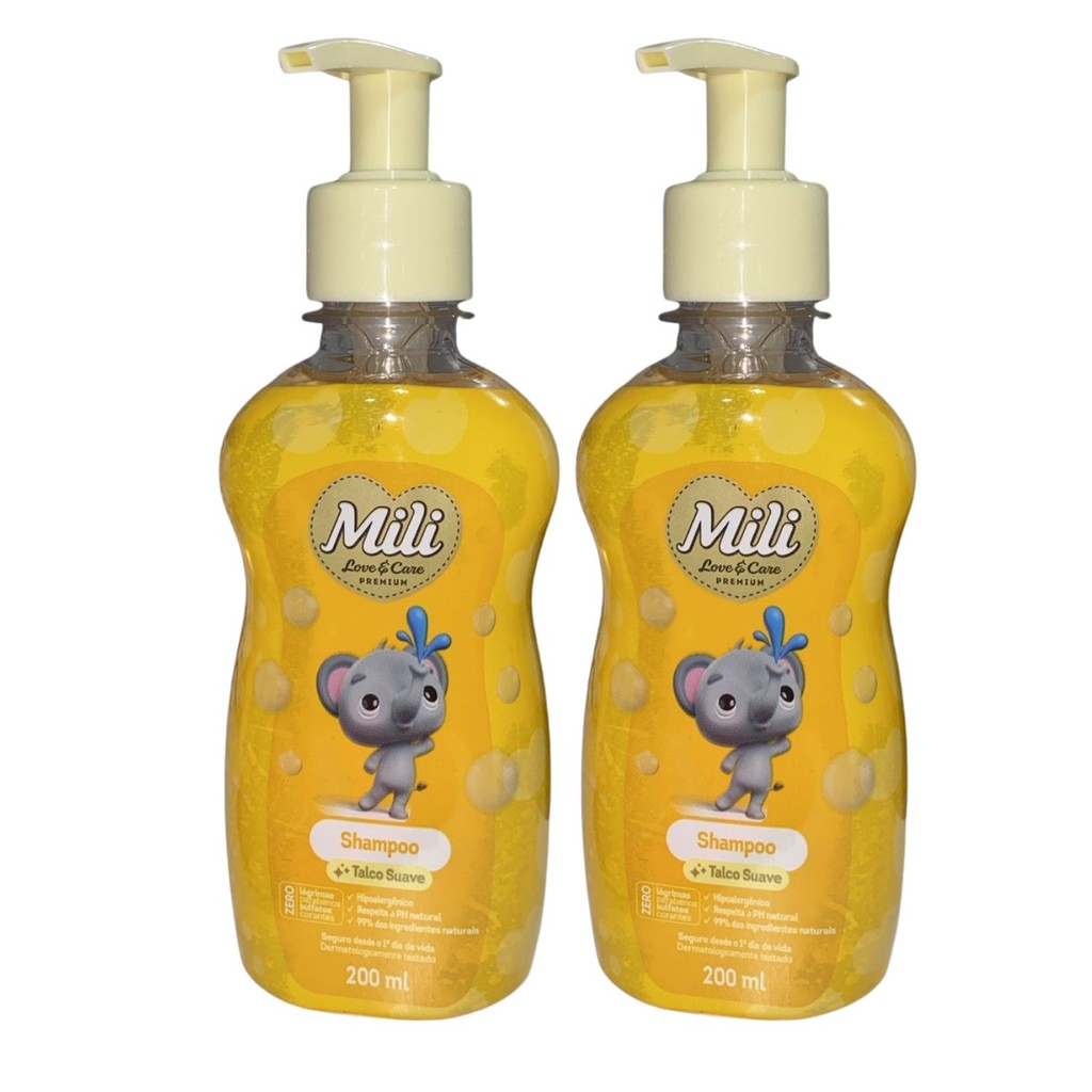 Kit C2 Shampoo Talco Suave 200ml Love & Care - Mili
