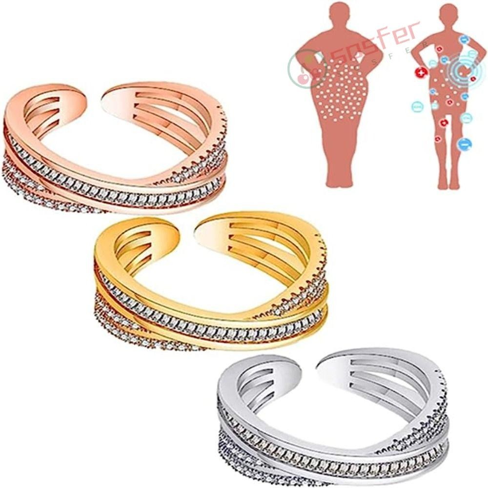 Anel SOSFER Moeva , De Desintoxicação Twistyiônico De Cobre Para Perda De Peso Geométrico Ajustável