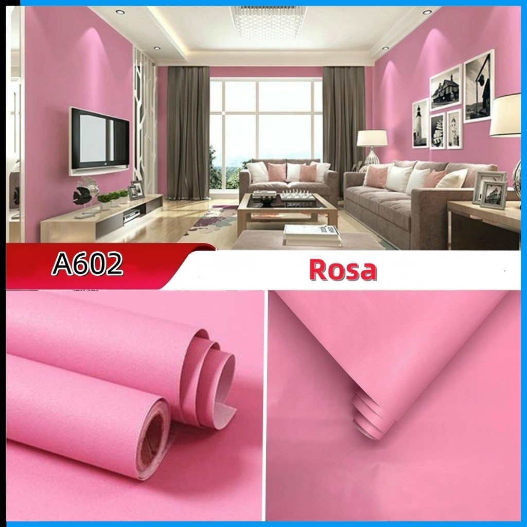 Papel Contact Adesivo 5 Metros Rosa Fosco Lavável Promoção envio Imediato em Oferta na Shopee