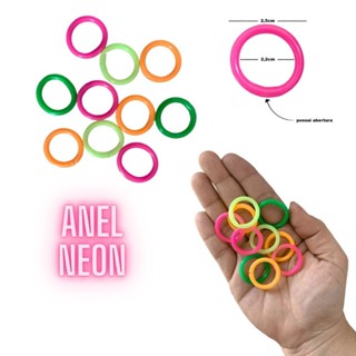 20 Anéis Neon Brilha na Luz Negra Adereço Festa Neon em Oferta na Shopee