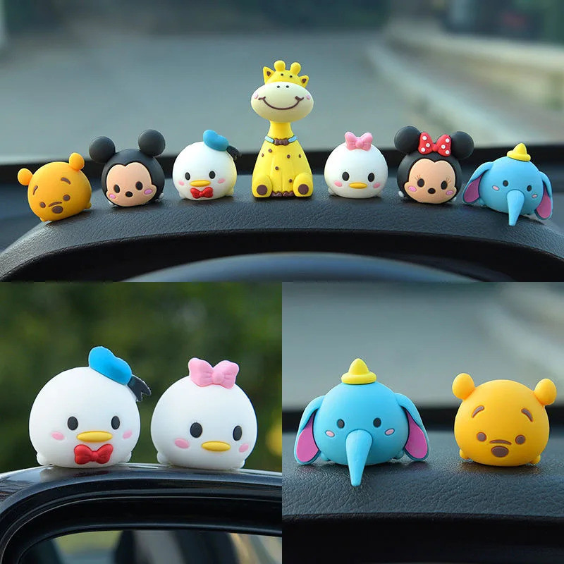 Bonito Mickey Mouse Console Central Do Carro Estatueta Nova Decoração Interior Minnie Ornamento Acessórios Interiores Au