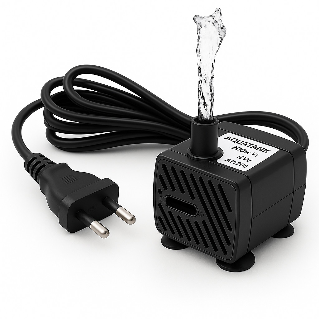 Bomba Submersa 200l/h Bombinha Motor Para Aquário Fonte Circulação Água Bebedouro Pet 110v e 220v