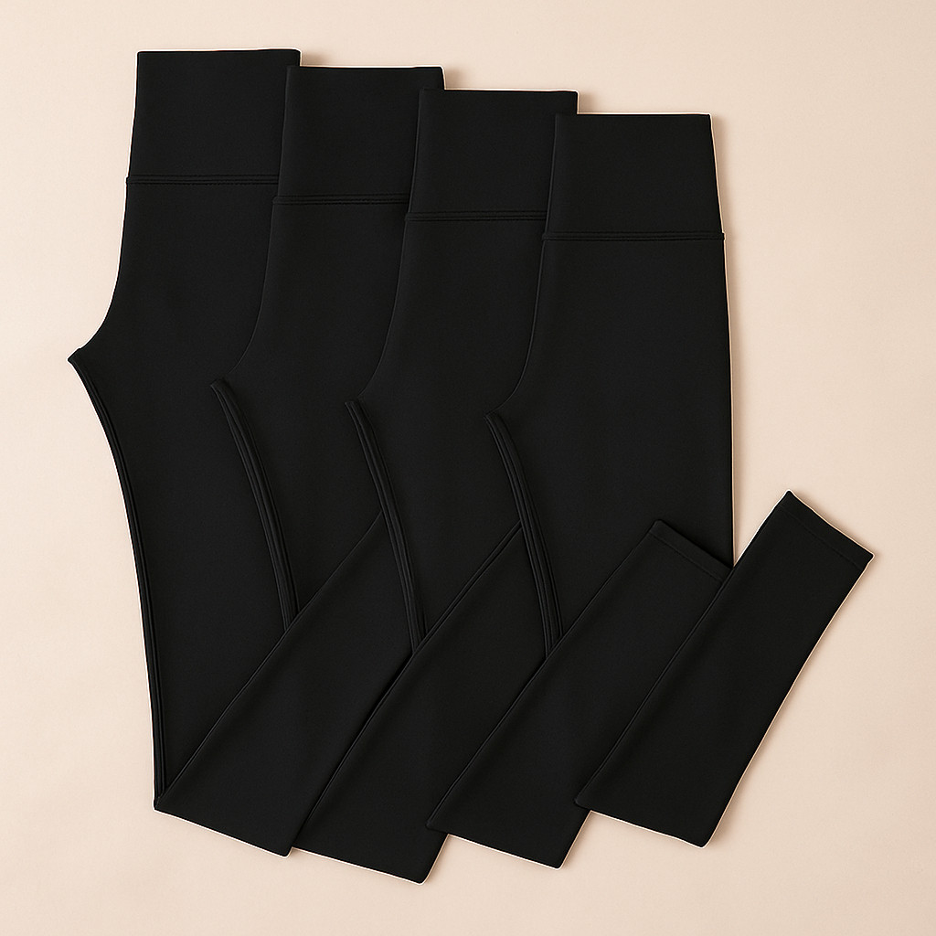 Calça Leggin Flanelada Cintura Alta Sem Costura Lateral Zero Transparência