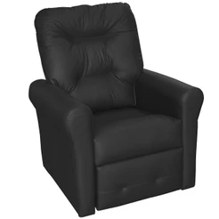 Poltrona Reclinável Matrix Clio MX24 Corino Preto Conforto Limpeza Fácil Resistência Design Versátil