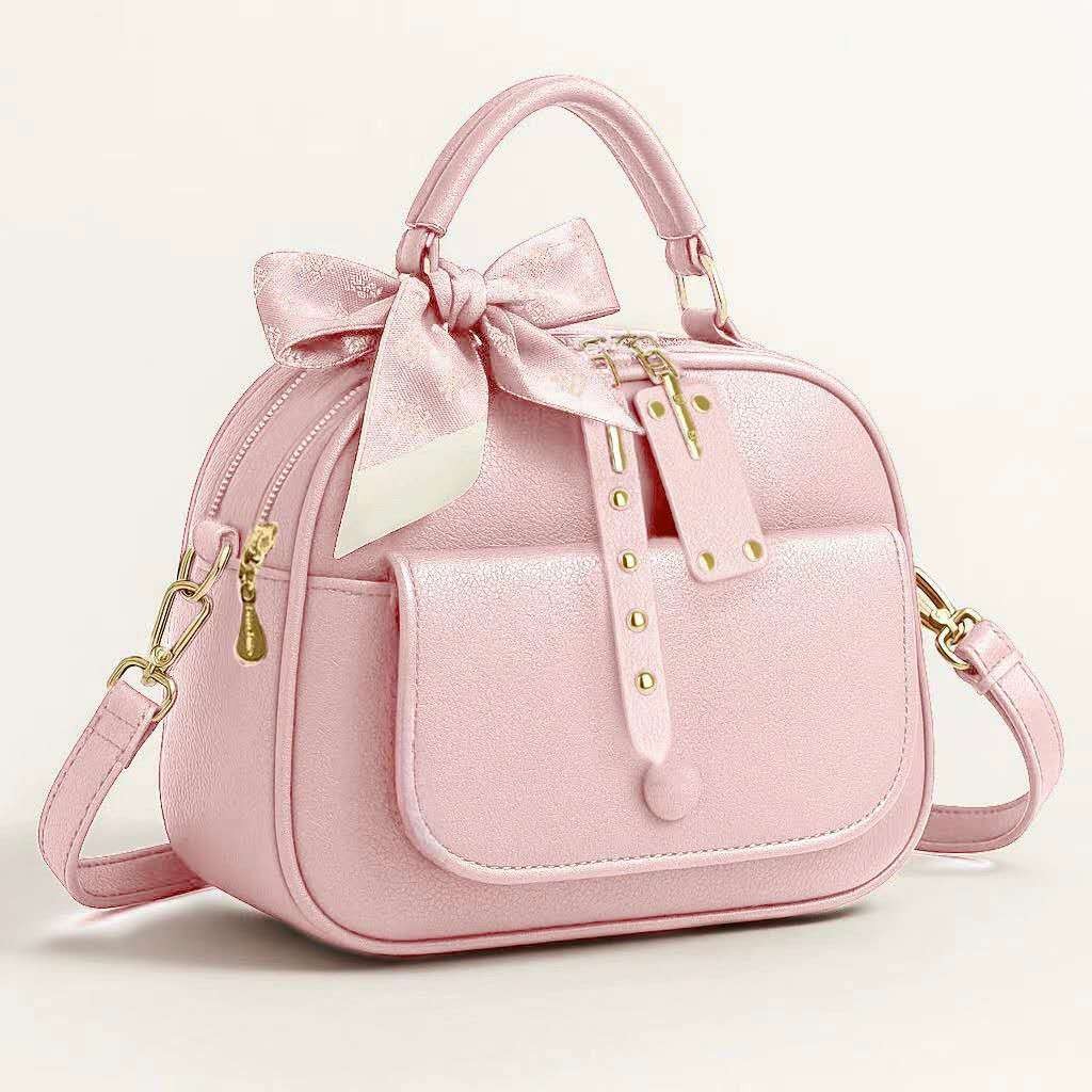 Bolsa Feminina Com Lencinho Espaçosa Tira Colo Faixa de Mão De Couro Tranversal KL70440#