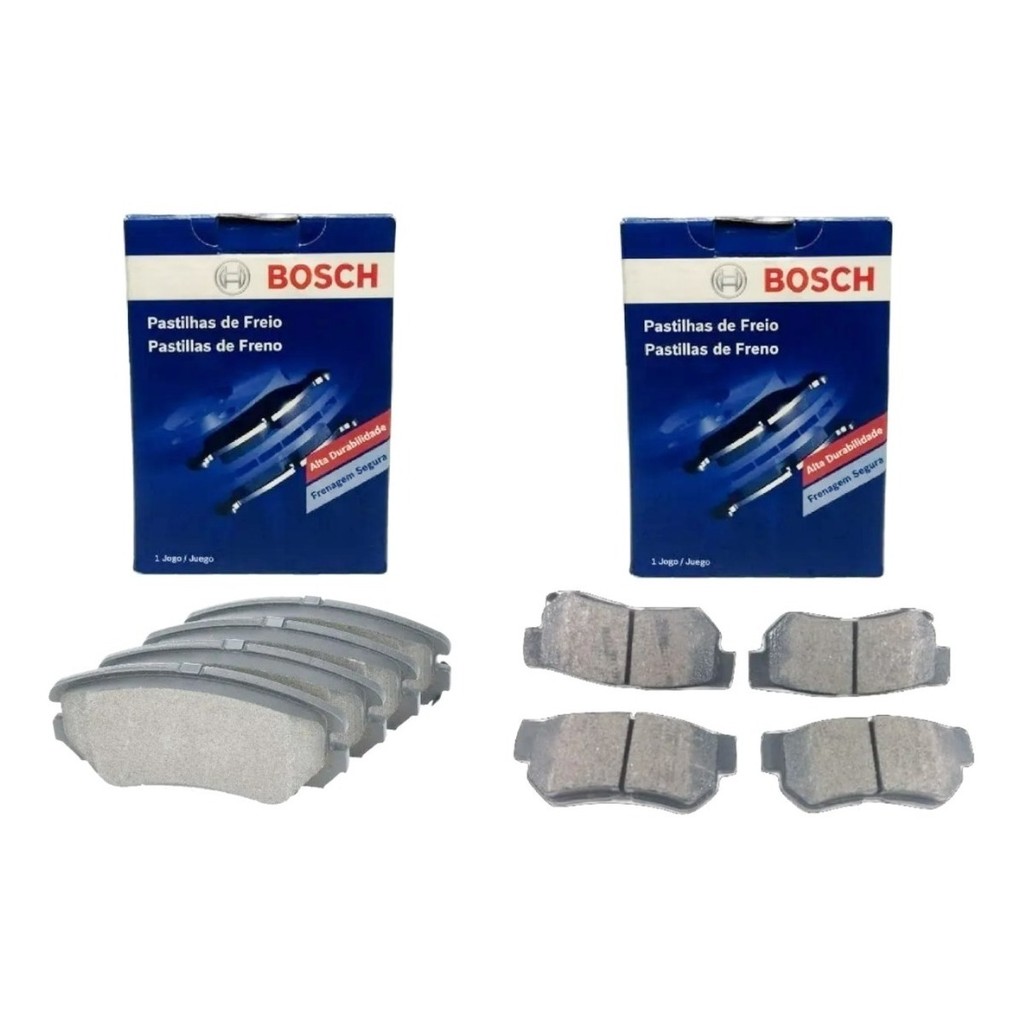 Kit Pastilha Freio Dianteira + Traseira Tucson 05/16 Bosch Semi metálicas