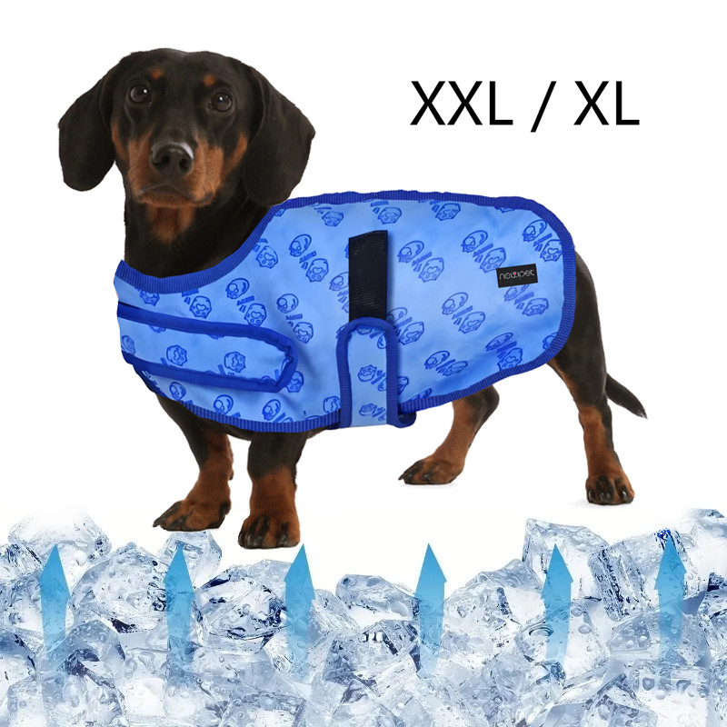 Newpet Vestido Gelado Refrescante Para Cães E Gatos Grande - Azul XL / XXL