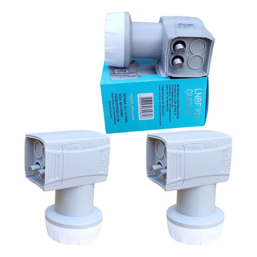 Kit 03 Lnb Duplo Banda Ku Universal Full Hd Lnbf 2 Saídas