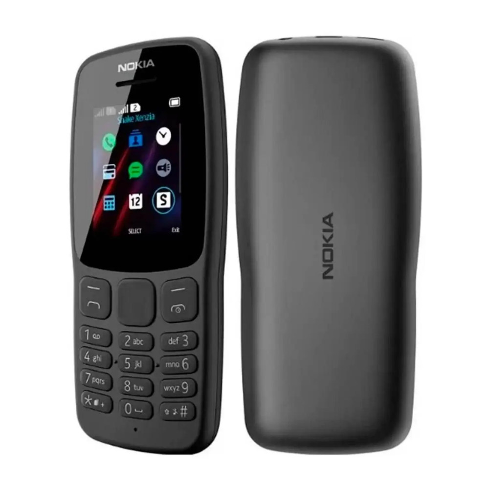 CELULAR NOKIA 106 2G 32MB DUAL MP3 RADIO FM TELA 1.8 PRETO