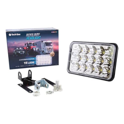 Farol Auxiliar 12v/24v 15 Leds 6000k 45w Retangular Tech One