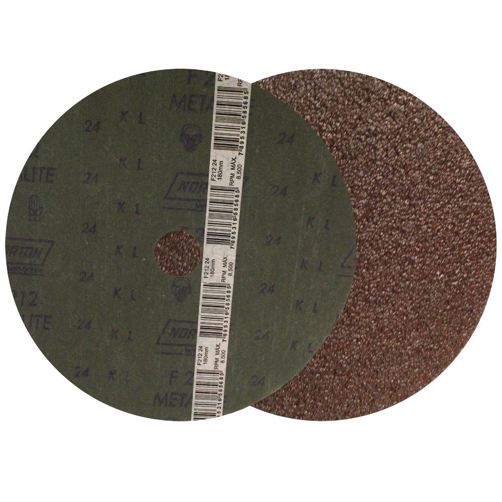 Disco de lixa de fibra 180 x 22 mm - F212 - Norton - Home & Living