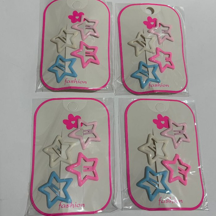 Kit 4 ate 48 Unidades Grampo de cabelo fofo em forma de estrela em Oferta na Shopee