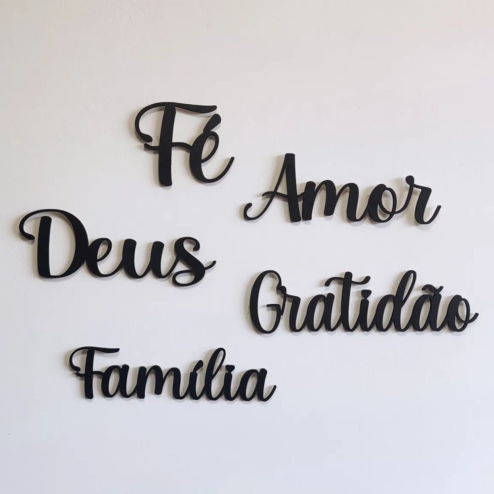 Palavras/Frases/Nome Decorativas em MDF 3mm para parede com 8cm altura, palavras personalizadas