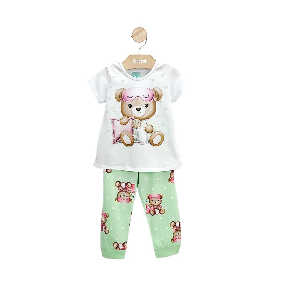 Pijama Menina Blusa e Calça Ursinho Brilha no Escuro - Kyly em Oferta na Shopee