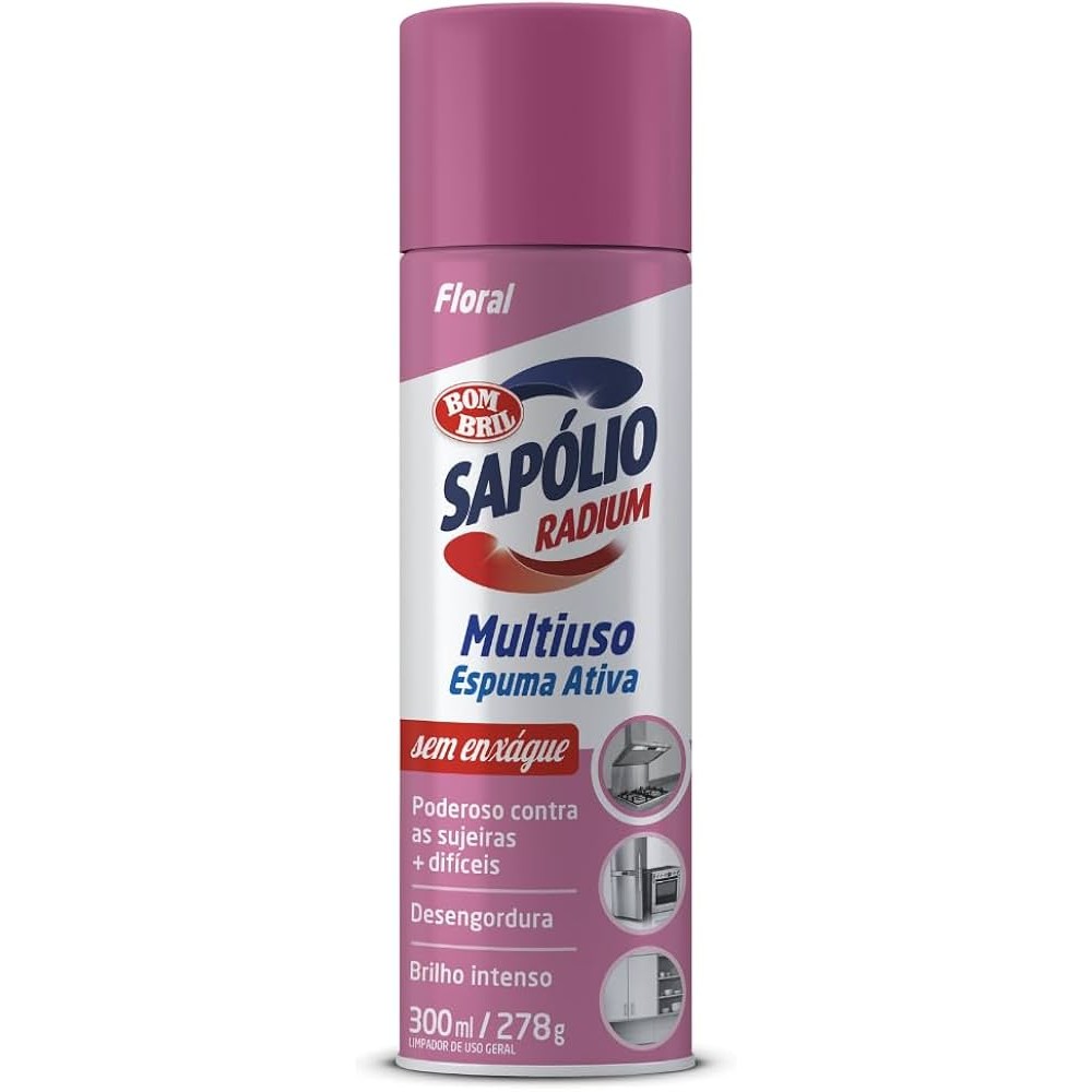 Sapólio Radium Espuma Ativa Floral 300ml em Oferta na Shopee
