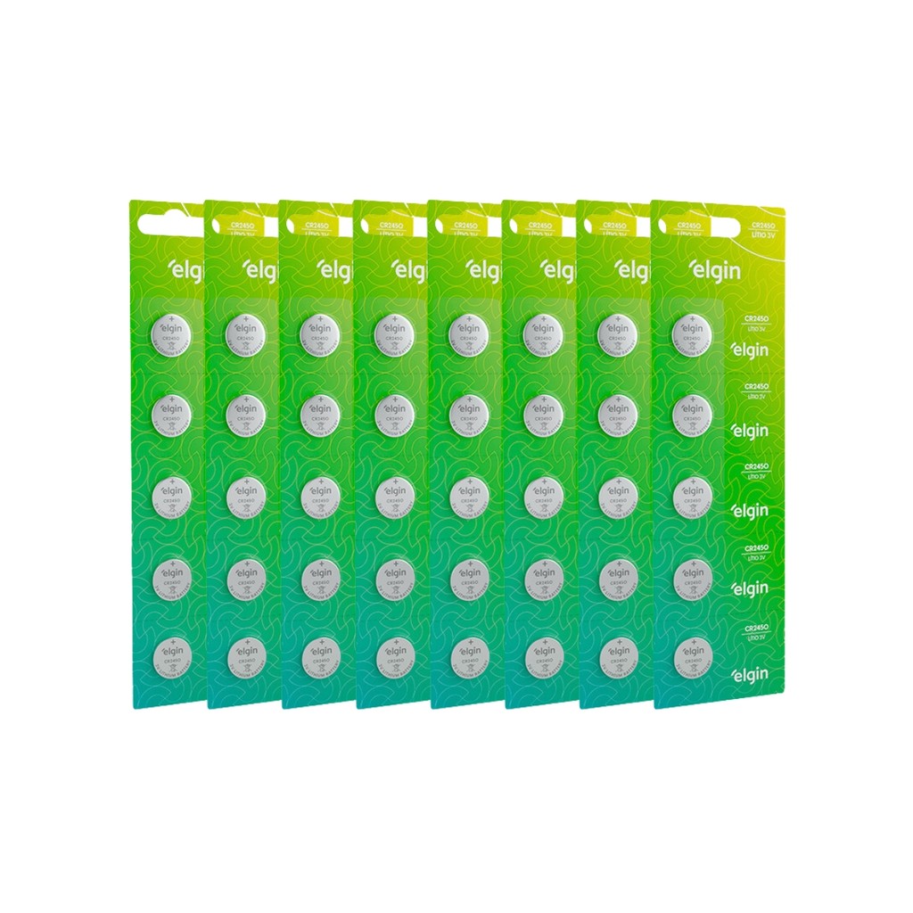 Kit 40 Baterias Pilha Moeda Cr2450 8 Cartela Brinquedo Elgin em Oferta na Shopee