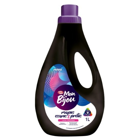 Mon Bijou Lava-Roupas Líquido Roupas Escuras e Pretas 1L