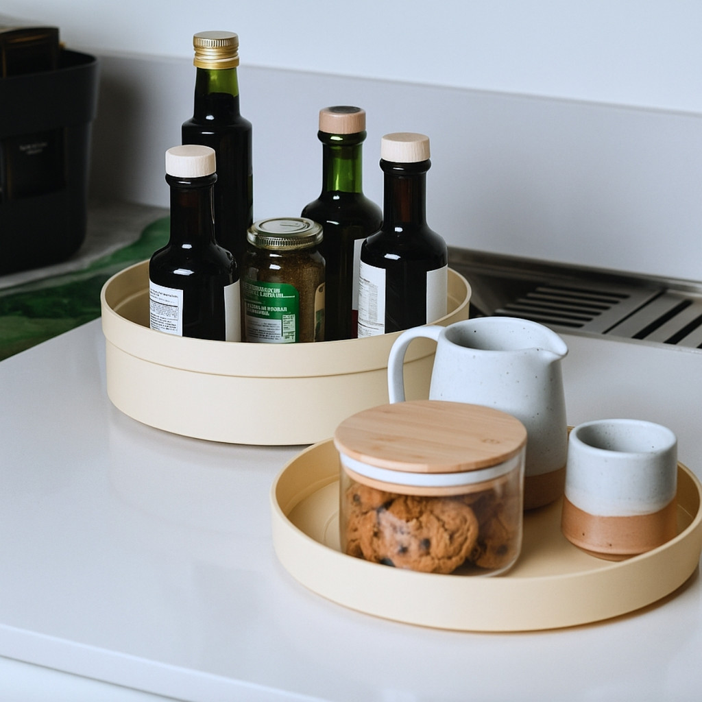 Organizador Giratório Baixo Lume OU 360° Multiuso Cozinha Banheiro Escritório Plástico - Cores