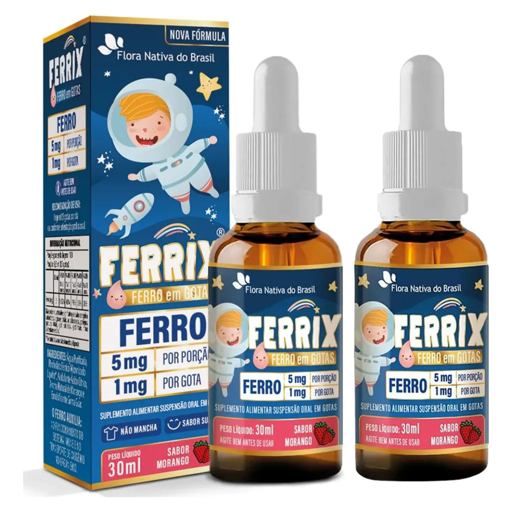 Kit x2 FERRIX Ferro em Gotas Kids 30ml