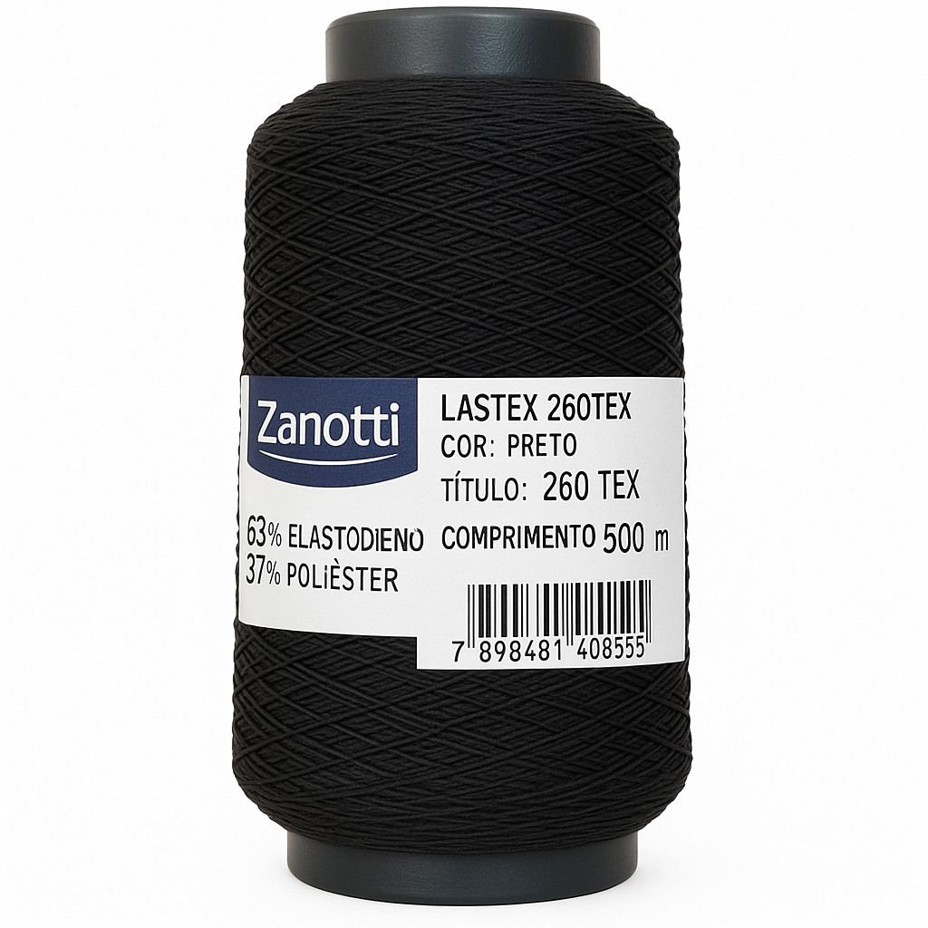 Lastex Preto Zanotti 500 Metros- Para Confecção Mega Hair em Oferta na Shopee