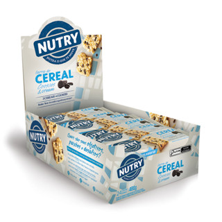 Barra De Cereal Cookies Cream Nutry Com 24 Unidades De 20g em Oferta na Shopee