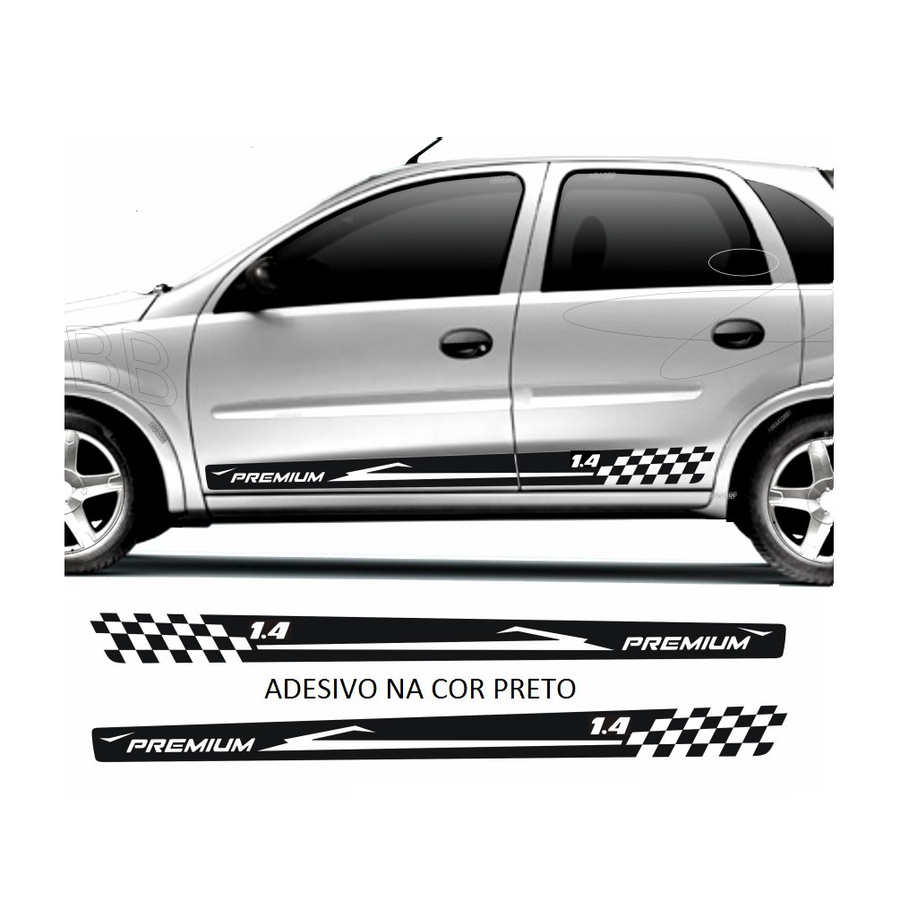 Adesivo Premium 1.4 Para Novo Corsa Premium 1.4 Faixa Lateral Decorativa Adesivo Para Carro Esportivo Tuning