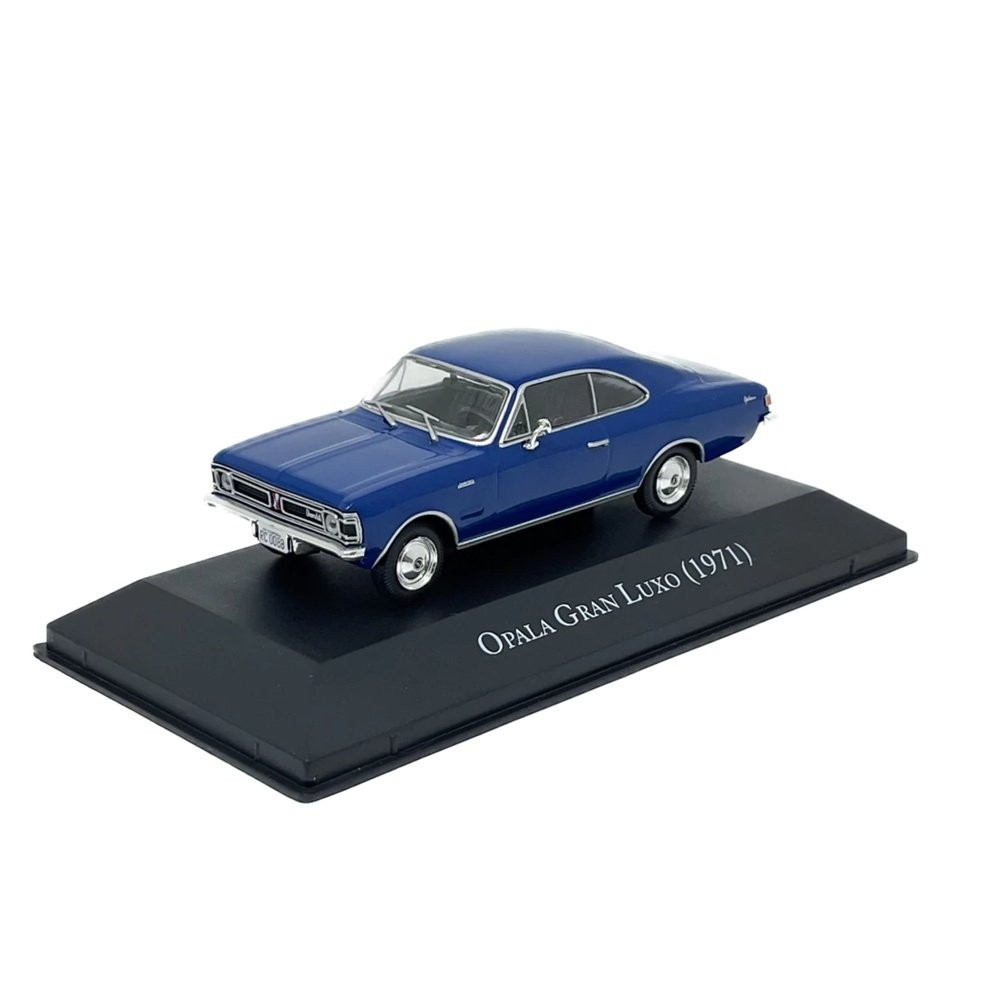 Miniatura Carro Chevrolet Opala Gran Luxo (1971) - Chevrolet Série Ouro 2 - Azul - 1:43 - Luppa