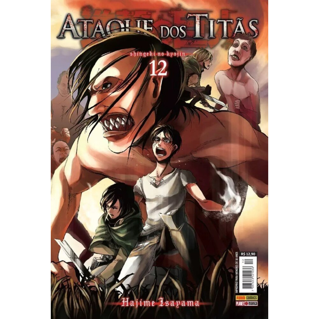 ATAQUE DOS TITÃS VOL. 12 MANGÁ SHINGEKI NO KYOJIN em Oferta na Shopee