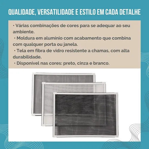 Tela Mosquiteiro Deslizante para Janelas com Moldura de Alumínio Ajustável