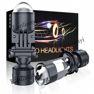 2pcs 30000LM 120W H4 Projetor LED Mini Lente Auto H4 Kit De Lâmpada De Farol Conversão High Beam Low 6000K Turbo Fan Car em Oferta na Shopee
